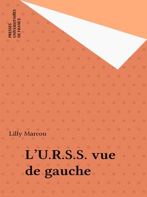 cover image of L'U.R.S.S. vue de gauche